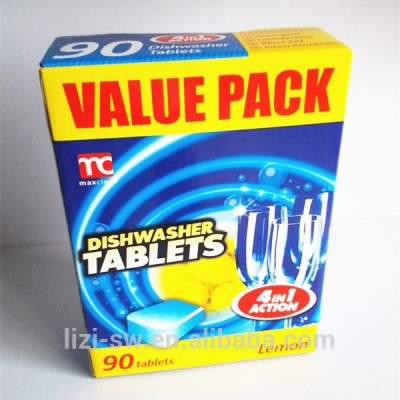 Value pack 4 functions in 1 tablet lemon scent with baking soda competitive price dishwasher tablet